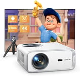 [Netflix/Android TV intégré]Projecteur 4K prend en charge, 22000 lumens 1080P Full HD, Vidéoprojecteur WiFi Bluetooth, E-Focus/Auto Keystone pour Home Cinéma [Livré avec trépied]