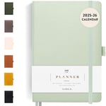 Scribble & Dot® A Daily Planner, Weekly and Monthly Planner | Achieve Your Goals With This Classic Daily Productivity Planner, A5 size, Hardcover Agenda. Start Anytime (Sea Sage)