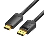 4k Displayport To Hdmi Cable 2m Vention Hagbh (black)