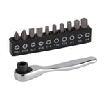 Bitssats 1/4" Lågprofil Torx T8-T40 11-Delar ProMeister