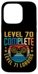 Coque pour iPhone 14 Pro Level 70 Complete Level 71 Gamer vidéo 70e anniversaire