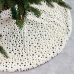 Peluche Jupe de Sapin de Noël,Christmas Tree Skirt Neige Couvre Pied Sapin Noël Jupe d'arbre Christmas Tree Skirt pour Décorations de Noël Vacances