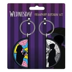 Mercredi - 2 Pack Porte-Clés Caoutchouc - Wednesday Enid Window