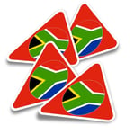 4x Triangle Stickers - South Africa Pretoria Flag #9121