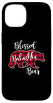 Coque pour iPhone 14 Blessed Babushka Bear Red Buffalo Check Plaid Cadeau pour grand-mère