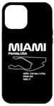 Coque pour iPhone 12 Pro Max Circuit de course à Miami Formula Racing Circuits Sport