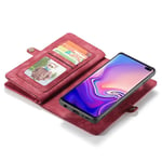 CaseMe Multi-slot Plånboksfodral Samsung Galaxy S10 röd