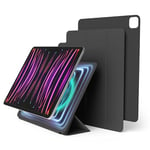 elago Magnetic Folio Case Compatible with iPad Pro 12.9 inch 6th, 5th, 4th Generation - Back plate can be attached to metal materials, Compatible with Apple Pencil and elago’s Pencil case (Dark Grey)