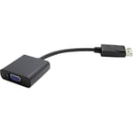 Câble adaptateur Value DisplayPort / vga Fiche mâle DisplayPort, Prise femelle vga 15 pôles 0.15 m noir 12.99.3135 Câbl