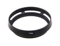 77mm Black Metal Tilted Vented Screw in Lens Hood 77mm Thread - UK SELLER