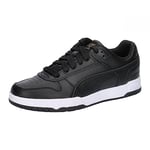 PUMA Mixte enfant Rbd Game Low Jr Basket, Puma Black Puma Black Puma Team Gold Puma White, 35.5 EU