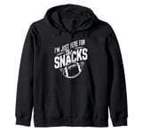 Funny Football Snacks Game Day Design Lovers Zip Hoodie