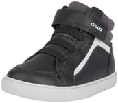 Geox B Gisli Boy D Basket, Black DK Grey, 23 EU