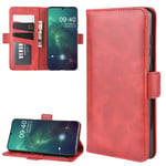 Moonbaby New Wallet Stand Leather Cell Phone Case for NOKIA 6.2，with Wallet & Holder & Card Slots(Black) (Color : Red)