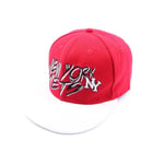 Casquette fitted rouge et visière blanche-Taille unique