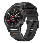 26 mm klokkerem for Garmin Fenix 3/5/5X/6X/7X Sort