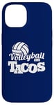 Coque pour iPhone 14 Volleyball et Tacos Spike et Salsa Beach Volleyball Vibes