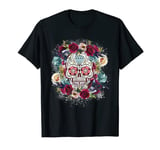 Floral Sugar Skull Day Of Dead Dia De Muertos Girl Women T-Shirt