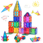 Katiago Blocs Construction Magnétiques Jouet 42 pièces Jeux de Construction Éducatifs Cadeau pour -3D Jouets Magnétiques Plus Forts Jouets de Construction Puzzle magnetique Enfant 3 Ans +