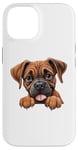 Coque pour iPhone 14 Boxer mignon pour homme et femme