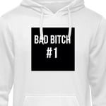 Klassisk Hoodie | Huvtröja för Vuxna Bad Bitch #1