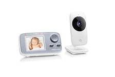 Motorola Nursery MBP 482 - Moniteur Vidéo Bébé - Caméra de surveillance pour bébé avec zoom - Écran couleur 2,4" - Vision nocturne infrarouge et portée de 300 mètres, 720p