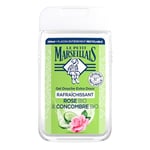 Le Petit Marseillais | Gel Douche Extra Doux Rafraîchissant Rose Bio & Concombre Bio (flacon de 250 ml) – 92% d'ingrédients d'origine naturelle – pH neutre pour la peau et sans colorant