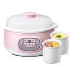 Digital Slow Cooker 1.2L Ceramic Slow Cooker,Household Electric Cooker Stew,Multifunctional Cooking Machine for Cooking Soup Porridge and Steamed Food