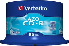 Verbatim 43343 700MB 52x CD-R AZO Crystal 50 Pack Spindle