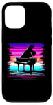 Coque pour iPhone 12/12 Pro Piano Glitch - Amateur d'instruments de piano vintage