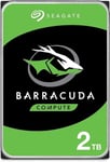 Seagate BarraCuda, 2TB, Internal Hard Drive, 3.5 Inch, SATA 6GB/s, 7.200 RPM, 64MB Cache, for Computer Desktop PC, FFP (ST2000DMZ08)