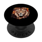 Roi animal Lion pour les amateurs de lions et les fans de lions PopSockets PopGrip Adhésif