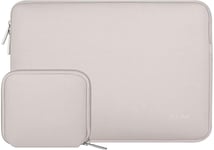 Housse Compatible Avec Macbook Air/Pro, 13-13,3 Pouces Notebook, Compatible Avec Macbook Pro 14 M3 M2 M1 Pro Max 2024-2021, Laptop Sleeve Néoprène Sac Avec Petite Pochette, Gris Roche