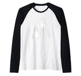 80's Manga Anime Art Goth Cat Sad Girl Aesthetic Kanji Art Raglan Baseball Tee