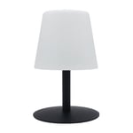 Lampe de table sans fil Lumisky standy mini Dark - H25 cm - Pied en acier noir - led blanc chaud et blanc