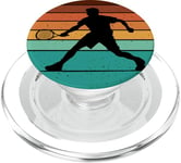 Raquette de tennis rétro vintage sport action Sunset Vibe PopSockets PopGrip pour MagSafe