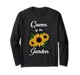 Queen Of The Garden Gardening Gardener Sunflower Long Sleeve T-Shirt