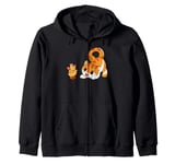 Uhh ... Woof? Funny Cat And Mouse - Dog Lover Zip Hoodie