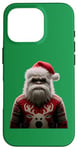 Coque pour iPhone 16 Pro Yéti avec bonnet de Noël, abominable bonhomme de neige, amoureux de Noël