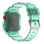 Apple Watch 45mm Series 7 Crystal Skal + Armband grön