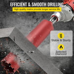 Red Dry Wet Drill Bit Universal 1‑1/4 Drill Bit For Concrete Brick✿