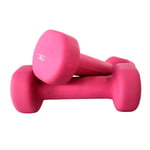 Ab. Neoprene Dumbbells of 2Kg (4.4LB) Includes 2 Dumbbells of 1Kg (2.2LB) | Pink | Material : Iron with Neoprene coat | Exercise and Fitness Weights for Women and Men at Home/Gym