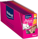 Vitakraft Poésie Délice - Repas pour Chat en sauce - Au Poulet - Recette sans sucre ajouté, sans céréales et sans conservateurs (23 x 85g)