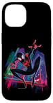 Coque pour iPhone 14 Marvel Spider-Man Miles Morales Graffiti City