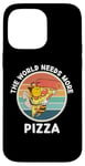 iPhone 14 Pro Max Retro Bee The World Needs More Pizza Retro Pizza Lover Case