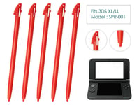 5 x Red Stylus for Nintendo 3DS XL/LL Plastic Stylus Replacement Parts Pen