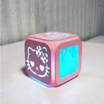 Hello Kittys 3dled stereoskopisk väckarklocka Creative Led Nattljus Elektronisk klocka Bedside Clock Sovrum Atmosphere Light Kitty