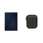 WD - My Passport for Mac 2To - Disque Dur Externe Portable pour Mac avec Protection par Mot de Passe, Compatible Time Machine & Amazon Basics Étui pour Disque Dur Portable My Passport Essentiel Noir