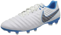 Nike Homme Tiempo Legend 7 Academy FG Chaussures de Football, Blanc (White/Chrome-Blue Hre 107), 40.5 EU