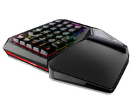 Gaming Keyboard One-Handed USB Wired RGB Backlit Plug and Play Ergonomic Performance Keyboard 29 Key Wrist Rest Windows Black